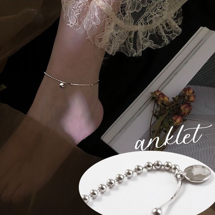 アンクレット レディース アクセサリー チェーン シルバーカラー プレート 商品画像