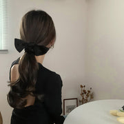 シュシュ ヘアゴム リボン ヘアアクセサリー 髪飾り 髪留め レディース サテン調 無地 シンプル 上品 まとめ髪 かわいい おしゃれ ヘアアレンジ カジュアル デイリー 普段使い お出かけ 光沢感 髪かざり 髪どめ ファッション小物 雑貨 女性 ブラック ブラウン