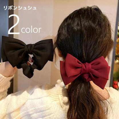 シュシュ リボン ヘアアクセサリー 髪飾り レディース 女性 商品画像