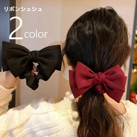 シュシュ リボン ヘアアクセサリー 髪飾り レディース 女性 商品画像