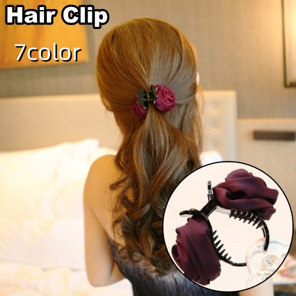 ヘアクリップ バンスクリップ レディース 女性 ヘアアクセサリー 髪留め 髪飾り 薔薇 バラ ヘアアレンジ まとめ髪 フラワー 花 シンプル おしゃれ 上品 清楚 可愛い お出かけ おめかし お呼ばれ パーティー 普段使い プレゼント 贈り物 ギフト