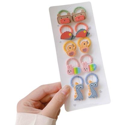 ヘアゴム 10本セット 髪ゴム ヘアアクセサリー キッズ ベビー E【恐竜】 バリエーション画像