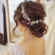 ヘッドドレス ヘアアクセサリー ブライダル 髪飾り ウェディング レディース ヘッドアクセサリー 小枝アクセサリー ナチュラル リーフ フラワー おしゃれ 華やか フェミニン エレガント 大人可愛い 結婚式 二次会 発表会 卒業式 演奏会 和装