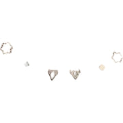 スタッドピアス 3ペアセット アクセサリー レディース 女性用 ファッション小物 小ぶり 小さめ ハート スター 星 リーフ 花 蝶 バタフライ 月 シンプル かわいい おしゃれ プレゼント ギフト 誕生日 記念日 デイリー 普段使い 通勤 通学 オフィスファッション