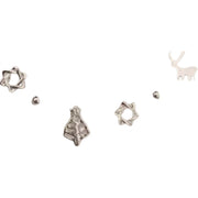 スタッドピアス 3ペアセット アクセサリー レディース 女性用 ファッション小物 小ぶり 小さめ ハート スター 星 リーフ 花 蝶 バタフライ 月 シンプル かわいい おしゃれ プレゼント ギフト 誕生日 記念日 デイリー 普段使い 通勤 通学 オフィスファッション