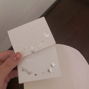 スタッドピアス 3ペアセット アクセサリー レディース 女性用 ファッション小物 小ぶり 小さめ ハート スター 星 リーフ 花 蝶 バタフライ 月 シンプル かわいい おしゃれ プレゼント ギフト 誕生日 記念日 デイリー 普段使い 通勤 通学 オフィスファッション