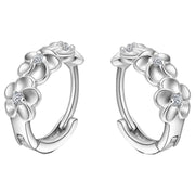 フープピアス レディース アクセサリー 中折れタイプ シルバーカラー ハート フラワー シンプル かわいい オシャレ