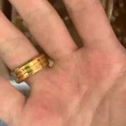 指輪 リング メンズ 男性 アクセサリー ファッション雑貨 小物 砂目加工 ゴールドカラー シンプル おしゃれ クール かっこいい パンク ロック カジュアル プレゼント ギフト
