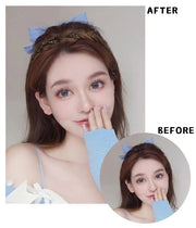 カチューシャ レディース ヘアアクセサリー 髪飾り 三つ編み 編み込み ツイスト つけ毛 ウィッグ エクステ 自然 ヘアアレンジ