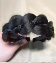 カチューシャ レディース ヘアアクセサリー 髪飾り 三つ編み 編み込み ツイスト つけ毛 ウィッグ エクステ 自然 ヘアアレンジ