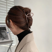 バンスクリップ ヘアクリップ レディース 女性 ヘアアクセサリー ファッション雑貨 小物 長方形 クロス 無地 ブラウン ブラック シンプル エレガント フォーマル おしゃれ かわいい キュート