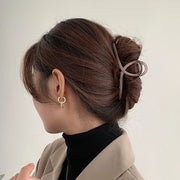 バンスクリップ ヘアクリップ レディース 女性 ヘアアクセサリー ファッション雑貨 小物 長方形 クロス 無地 ブラウン ブラック シンプル エレガント フォーマル おしゃれ かわいい キュート