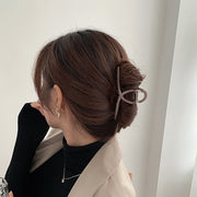 バンスクリップ ヘアクリップ レディース 女性 ヘアアクセサリー ファッション雑貨 小物 長方形 クロス 無地 ブラウン ブラック シンプル エレガント フォーマル おしゃれ かわいい キュート