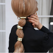 ヘアゴム レディース 単品 1個 金属 半円形 メタルカバー リングゴム ヘアアクセサリー 髪留め 髪飾り シンプル エレガント まとめ髪 ヘアアレンジ 上品 大人 おしゃれ かわいい 女性用