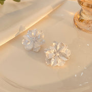 ピアス スタッドピアス キャッチピアス 両耳用 レディース アクセサリー 花 フラワー 大きめ 上品 エレガント おしゃれ