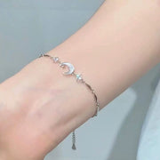 ブレスレット レディース 女性 アクセサリー ファッション雑貨 チェーン リボン お花 フラワー アジャスター付き ラインストーン シルバーカラー ピンク ブルー フェミニン ガーリー かわいい キュート おしゃれ キラキラ プレゼント ギフト