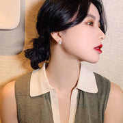ピアス 両耳用 スタッドピアス アクセサリー レディース 女性 スクエア サークル フェイクパール かわいい おしゃれ ギフト プレゼント 贈り物 ファッション雑貨