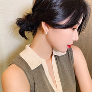 ピアス 両耳用 スタッドピアス アクセサリー レディース 女性 スクエア サークル フェイクパール かわいい おしゃれ ギフト プレゼント 贈り物 ファッション雑貨