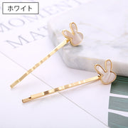 ヘアピン アメピン 2本セット レディース ヘアアクセサリー うさぎ ウサギ ラビット おしゃれ かわいい マーブル 髪留め 髪飾り ヘアアレンジ 前髪留め 横髪留め 大人可愛い べっ甲風 ガーリー カジュアル デイリー 普段使い 女性用 婦人用