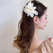 髪留め クリップ レディース ヘアアクセサリー 髪飾り まとめ髪 ヘアアレンジ シフォン 女性用 婦人用 上品 おしゃれ お出掛け
