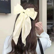 バレッタ ヘアアクセサリー レディース 髪留め 髪飾り まとめ髪 ヘアアレンジ リボン サテン調 フェミニン かわいい オフィス 通勤 通学 大人女子 女性用