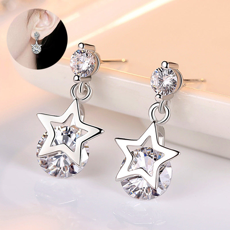 スタッドピアス レディース 耳飾り アクセサリー 女性用 ラインストーン キラキラ スター 星 シンプル おしゃれ かわいい 上品 お出かけ デート カジュアル デイリー フェミニン オフィス 普段使い ギフト プレゼント 婦人用 ファッション小物