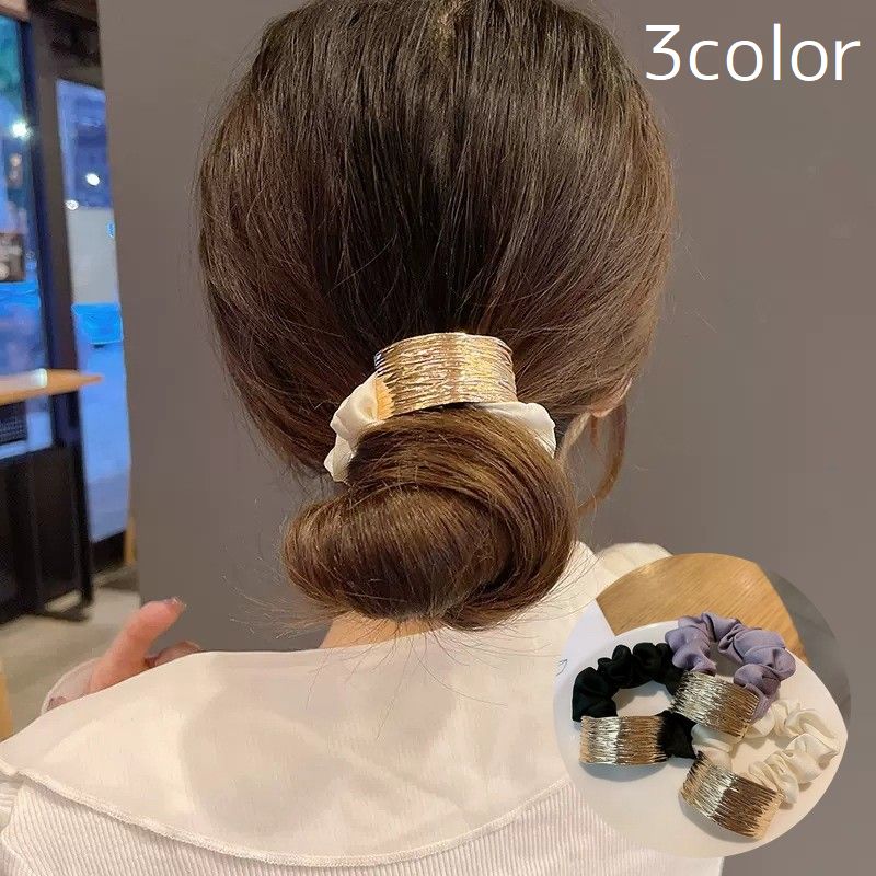 シュシュ レディース 女性 ヘアアクセサリー ヘアゴム まとめ髪 髪飾り 髪留め スクエア 飾り 上品 かわいい おしゃれ