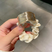 シュシュ レディース 女性 ヘアアクセサリー ヘアゴム まとめ髪 髪飾り 髪留め スクエア 飾り 上品 かわいい おしゃれ