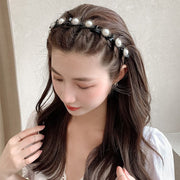 カチューシャ クリップ付き レディース ヘアアクセサリー 髪飾り 髪留め ラインストーン パール調 花 ヘアアレンジ まとめ髪