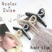 バンスクリップ ヘアクリップ レディース ヘアアクセサリー フェイクパール かわいい おしゃれ 上品 エレガント 髪留め まとめ髪 カラバリ