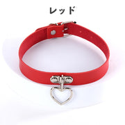 チョーカー ネックレス ブレスレット 2way レディース 女性 アクセサリー 幅広 レザー調 フェイクレザー ハート 可愛い おしゃれ 太め ワイド 存在感 首飾り ギフト プレゼント ファッション小物