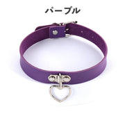 チョーカー ネックレス ブレスレット 2way レディース 女性 アクセサリー 幅広 レザー調 フェイクレザー ハート 可愛い おしゃれ 太め ワイド 存在感 首飾り ギフト プレゼント ファッション小物