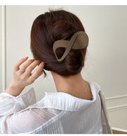 バンスクリップ ヘアクリップ レディース 女性 婦人 ヘアアクセサリー まとめ髪 ヘアアレンジ ヘアコーム クロス リボン 大きめ 大ぶり シンプル ナチュラル おしゃれ 存在感 茶 黒 カーキ オフホワイト 灰