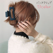 バンスクリップ ヘアクリップ レディース 女性 ヘアアクセサリー ファッション雑貨 長方形 マット加工 無地 ブラック ブラウン べっ甲風 ピンク シンプル かわいい キュート おしゃれ シック フォーマル ガーリー フェミニン