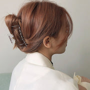 バンスクリップ ヘアクリップ レディース 女性 ヘアアクセサリー ファッション雑貨 長方形 マット加工 無地 ブラック ブラウン べっ甲風 ピンク シンプル かわいい キュート おしゃれ シック フォーマル ガーリー フェミニン