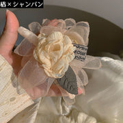 バンスクリップ ヘアクリップ レディース ヘアアクセサリー 髪留め 髪飾り ヘッドドレス コサージュ 大きめ リボン 花 フラワー