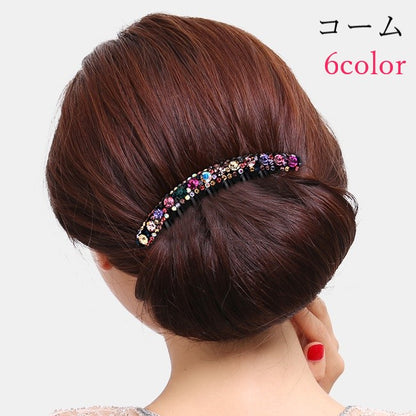Eコーム 夜会巻きコーム レディース 女性 ヘアアクセサリー ファッション雑貨 商品画像