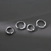 フープピアス リングピアス 両耳用 2個セット メンズ レディース アクセサリー シンプル おしゃれ シルバーカラー ブラック 単色 簡単装着 ファッション小物 記念日 誕生日 プレゼント 贈り物 ギフト 男女兼用 ユニセックス 女性用 男性用