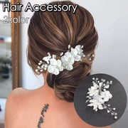 ヘッドコサージュ ヘアクリップ ブライダル レディース 女性 ヘアアクセサリー ヘアピン 髪飾り フラワー お花 ラインストーン パール調 華やか ヘアアレンジ 上品 きれいめ お洒落 ウエディング 花嫁 結婚式 パーティー 二次会 ファッション小物