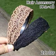 カチューシャ 単品 1個 レディース 女性 婦人 ヘッドバンド ヘアアレンジ ヘアアクセサリー 太め 幅広 レース 刺繍風 お洒落 可愛い カジュアル 上品 エレガント