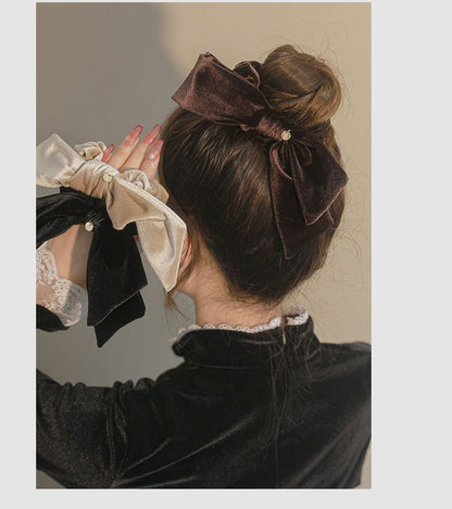 ベロアリボンシュシュ ヘアゴム 髪ゴム レディース 女性 女子 商品画像2
