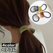 ヘアゴム 髪ゴム レディース 女性 ヘアアクセサリー 髪飾り 髪留め マーブル柄 べっ甲調 ヘアアレンジ まとめ髪 上品