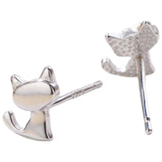 ピアス スタッドピアス レディース 女性 アクセサリー 小ぶり 小さめ ネコ 猫 ゴールドカラー シルバーカラー シンプル お洒落 ガーリ 可愛い お出かけ 普段使い デイリー 耳飾り ファッション小物 婦人用 プレゼント ギフト