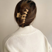 ヘアクリップ バンスクリップ レディース 女性 ヘアアクセサリー ヘアアクセサリ まとめ髪 髪留め ロングヘア ヘアアレンジ 簡単 挟む シンプル おしゃれ かわいい ホワイト ライトグリーン カーキ ダークブラウン