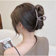 ヘアクリップ バンスクリップ 髪留め レディース 女性用 ヘアアクセサリー ねじれ 交差 ツイスト ヘアアレンジ 上品 エレガント おしゃれ かわいい 大きめ シンプル べっ甲風 デイリー 普段使い まとめ髪