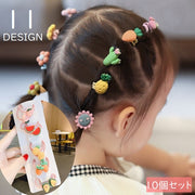ヘアゴム 10個セット ヘアアクセサリー 髪飾り 髪留め キッズ 子供 レディース 女性 ジュニア アクセサリー 花 フラワー ラメ入り ハート ウサギ フルーツ アボカド スイカ アニマル カエル アヒル ファッション小物 まとめ髪 ヘアアレンジ かわいい キュート おしゃれ ガーリー お出かけ 通勤 通学 ギフト プレゼント 紫 ピンク 赤 緑 青 黄 橙
