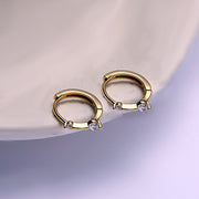 フープピアス 中折れタイプ レディース リングピアス アクセサリー 耳飾り ラインストーン 小さめ 上品 おしゃれ 女性用 婦人用 服飾小物 普段使い プレゼント 贈り物 誕生日 記念日 ギフト