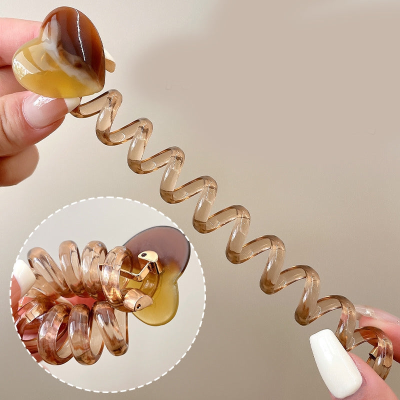 コイルポニー レディース 女性用 ヘアアクセサリー スパイラルポニー ハート 商品画像5