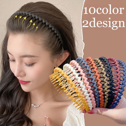 カチューシャ コーム付き レディース 女性 ヘアアクセサリー ウェーブ 商品画像