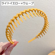 カチューシャ コーム付き レディース 女性 ヘアアクセサリー ウェーブ ノーマル 髪飾り 前髪留め ヘアアレンジ 前髪まとめ ウェーブ シンプル カジュアル おしゃれ